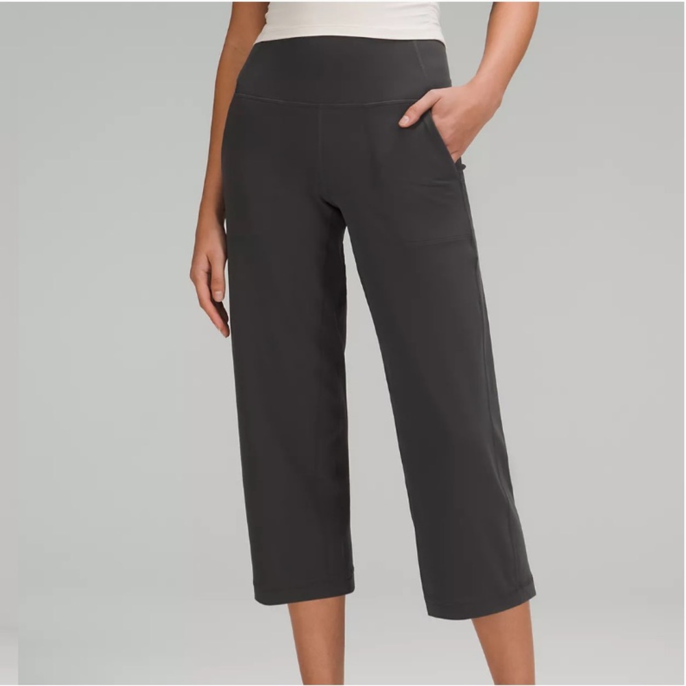 lululemon Align High-Rise Wide Leg Crop in Graphite Grey